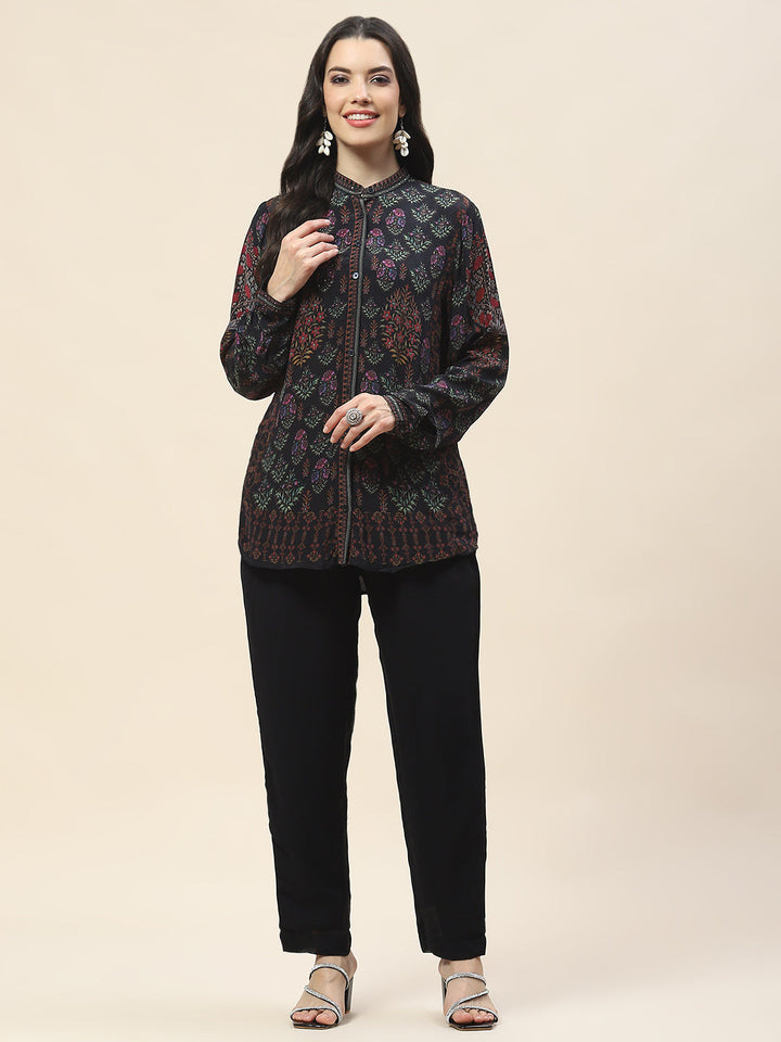 Digital Print Crepe Short Kurta