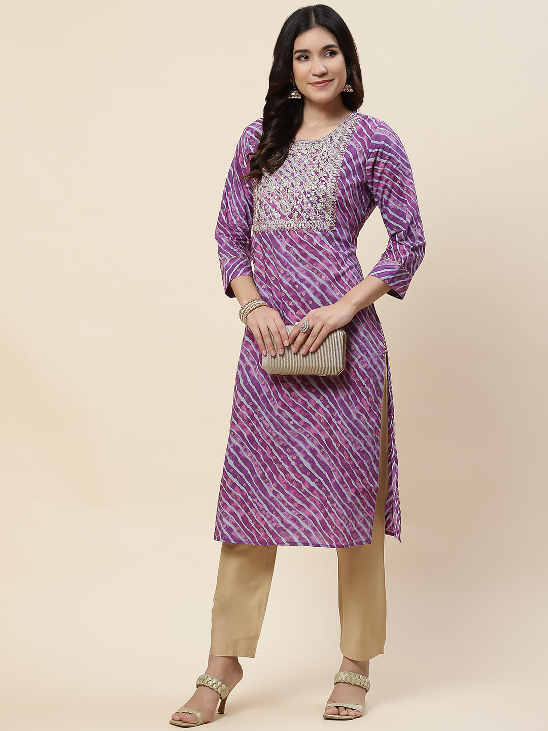 Leheriya Printed Cotton Kurta