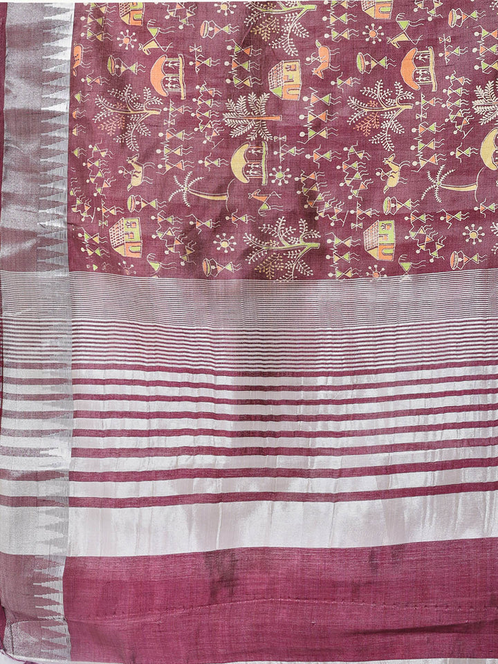 Digital Printed Art Silk Saree
