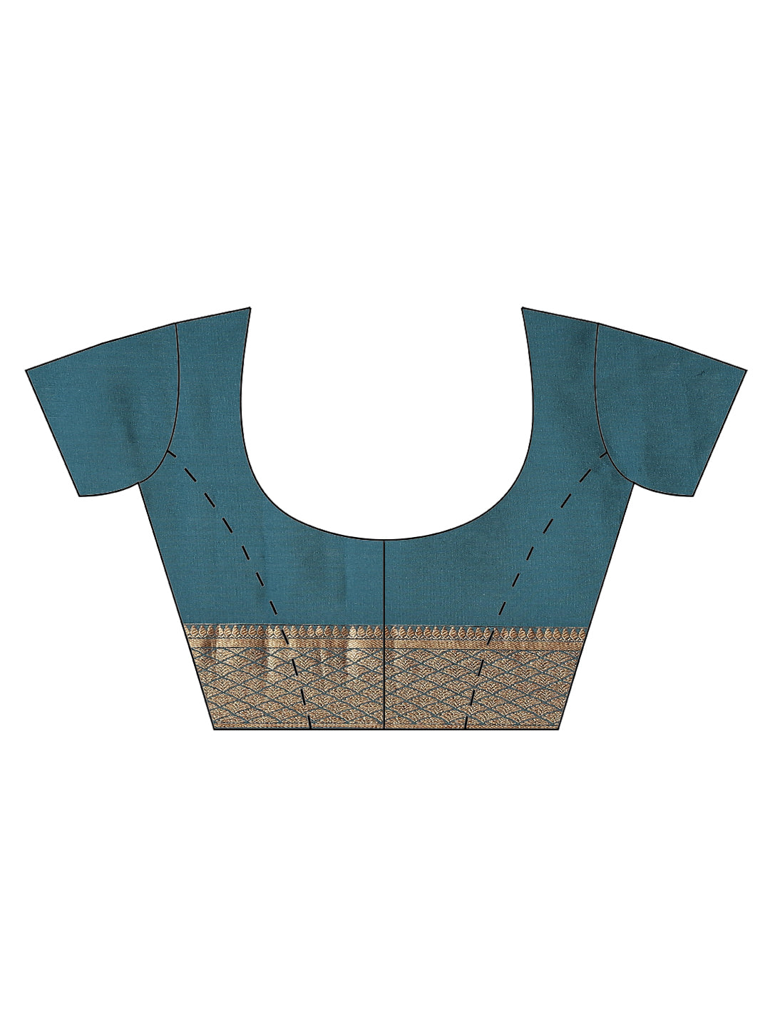 Antique Brocade Jaal Crepe Plain Saree