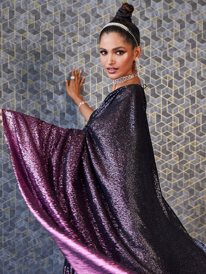 Sequin Embroidered Georgette Saree