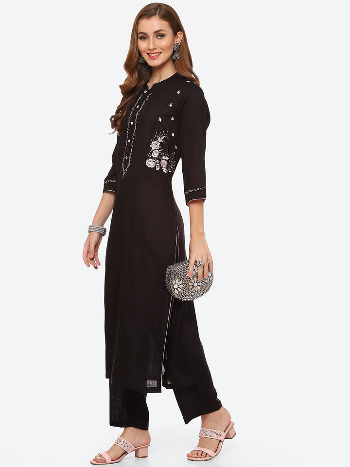 Printed Cotton Kurta With Pant