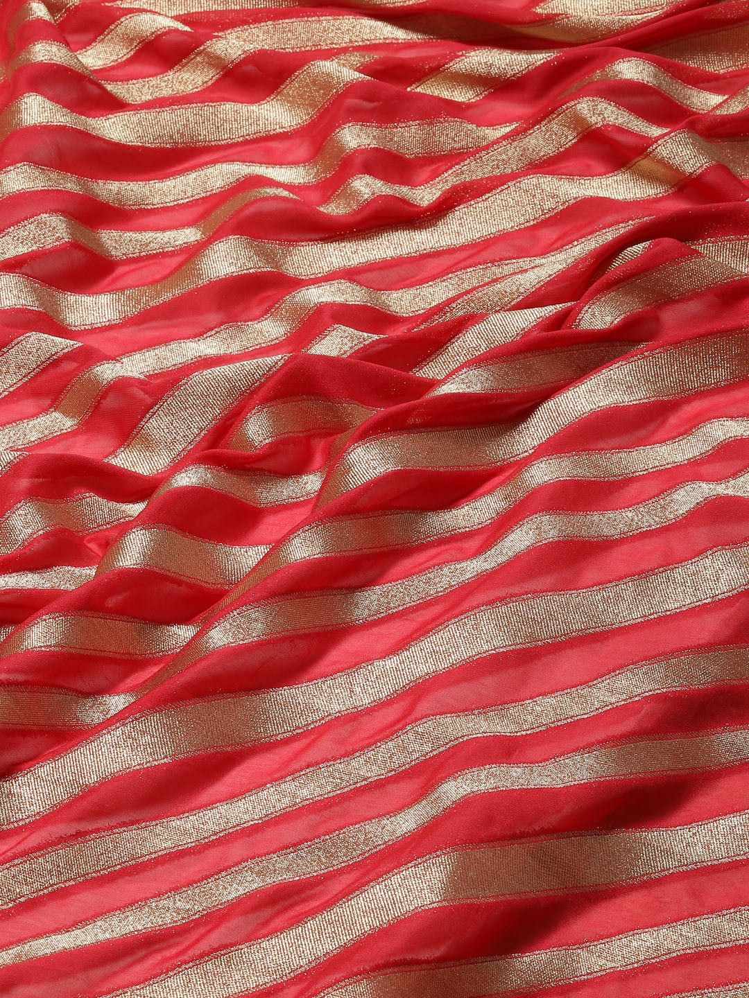 Zari Jaal Georgette Plain Saree