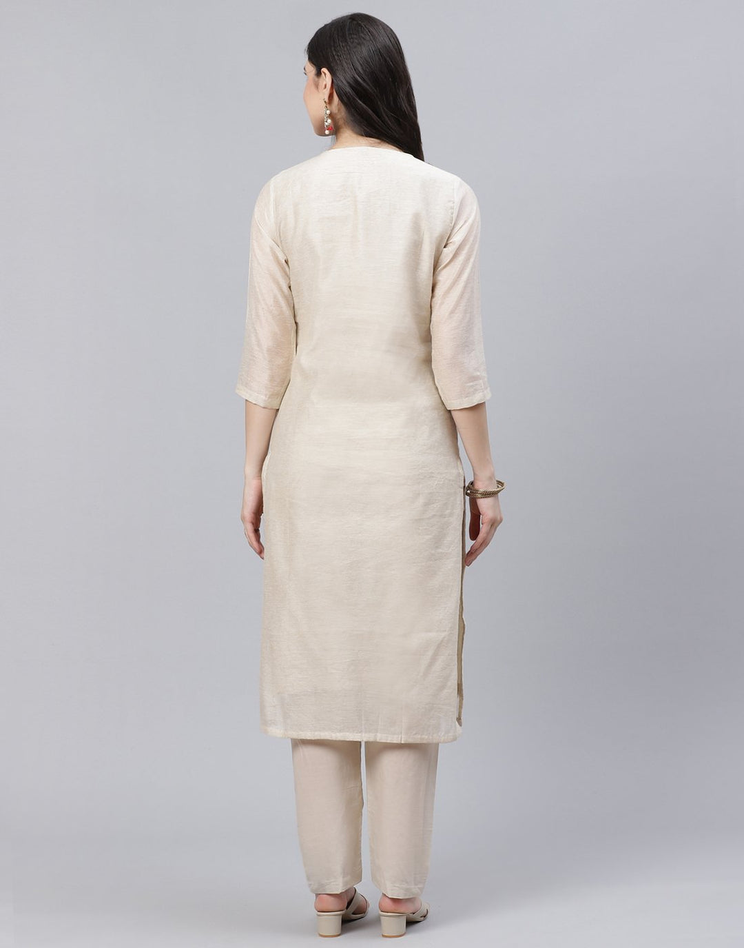 Embroidered Cotton Kurti with Pant