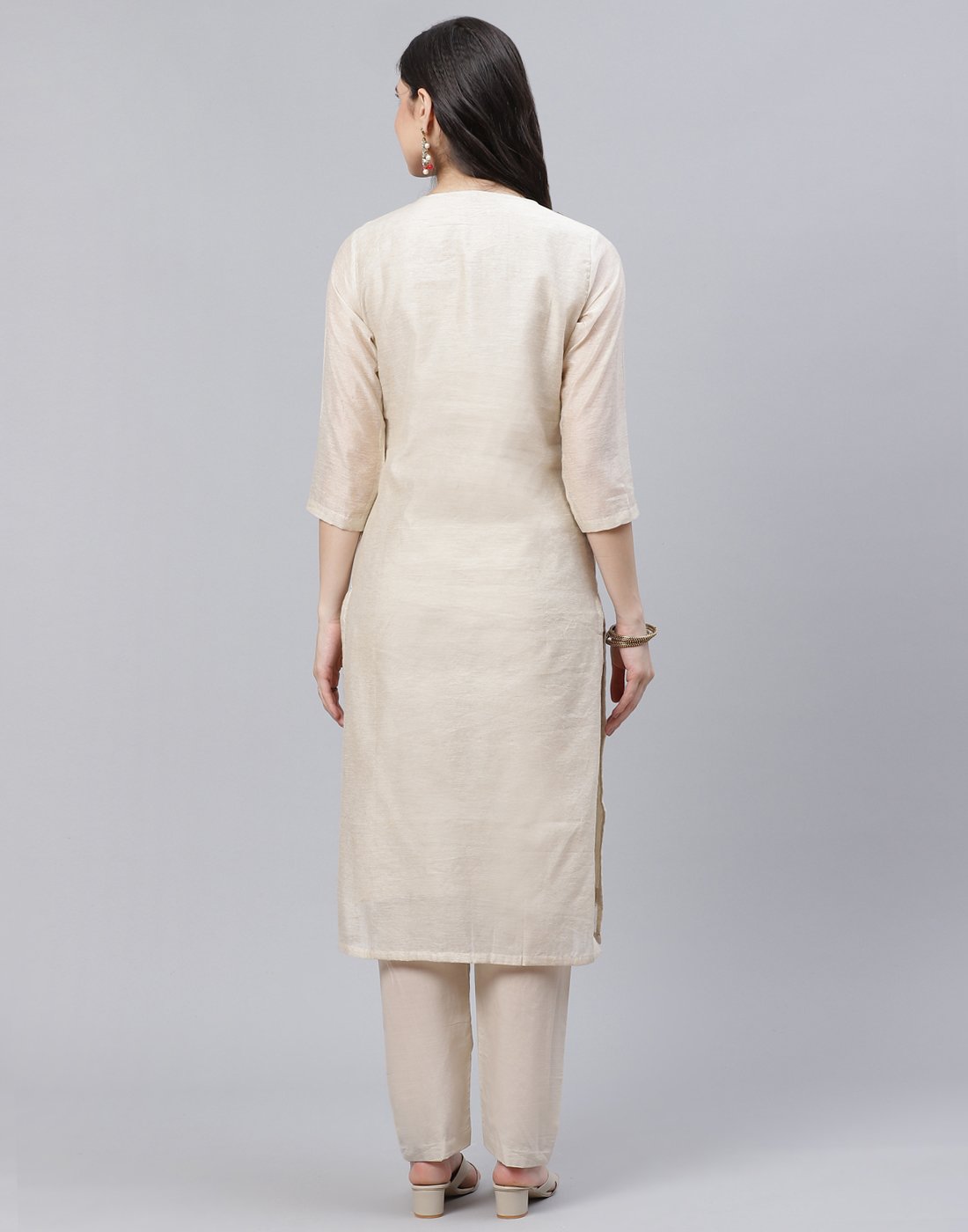 Embroidered Cotton Kurti with Pant