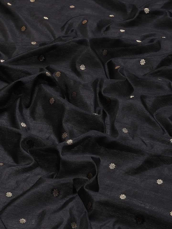 Plain Zari Booti Handloom Woven Saree