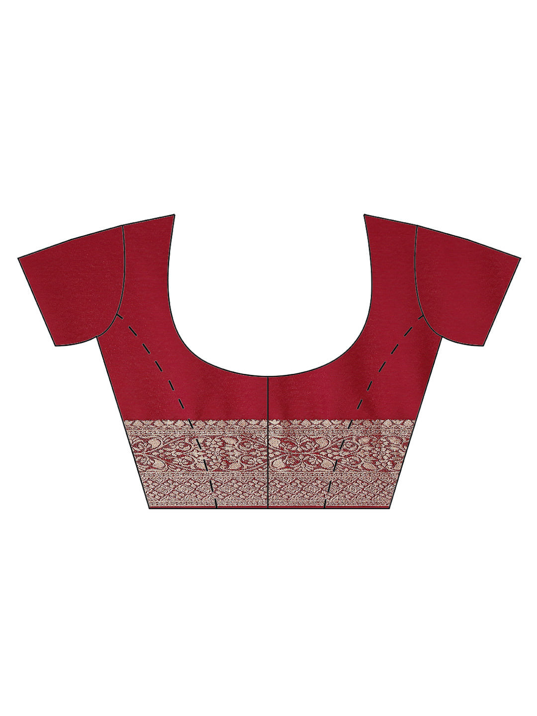 Zari Booti Georgette Plain Saree