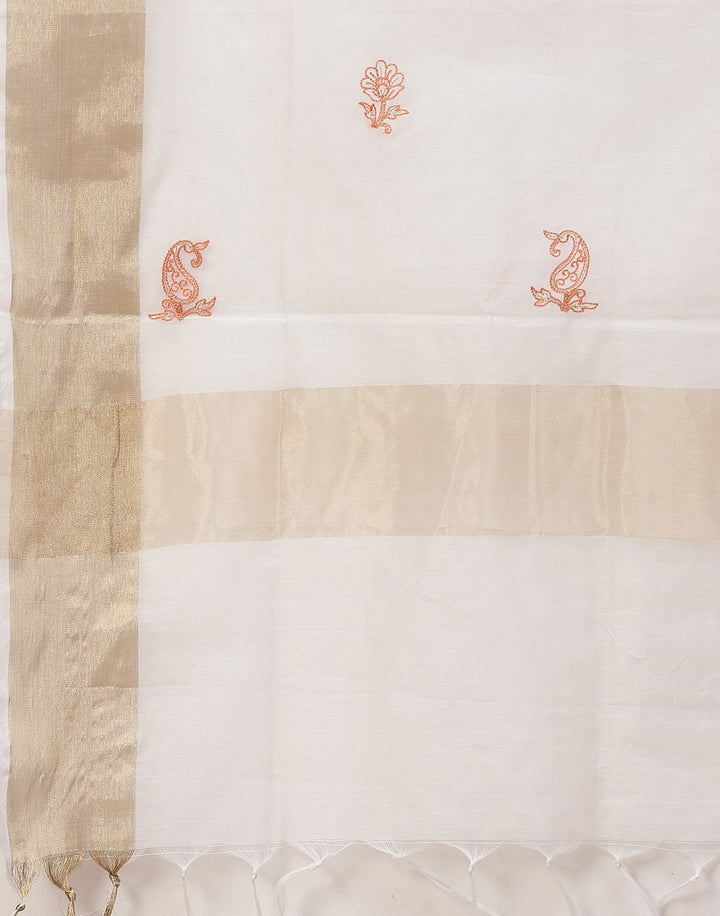 Chanderi Embroidered Suit Piece