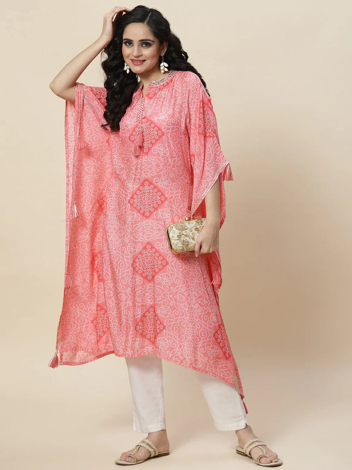 Printed Muslin Kaftan Kurta