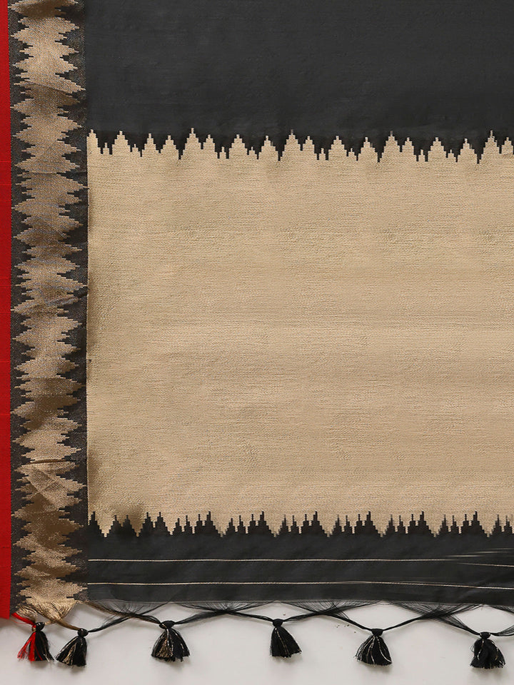 Woven Design Cotton Blend Saree