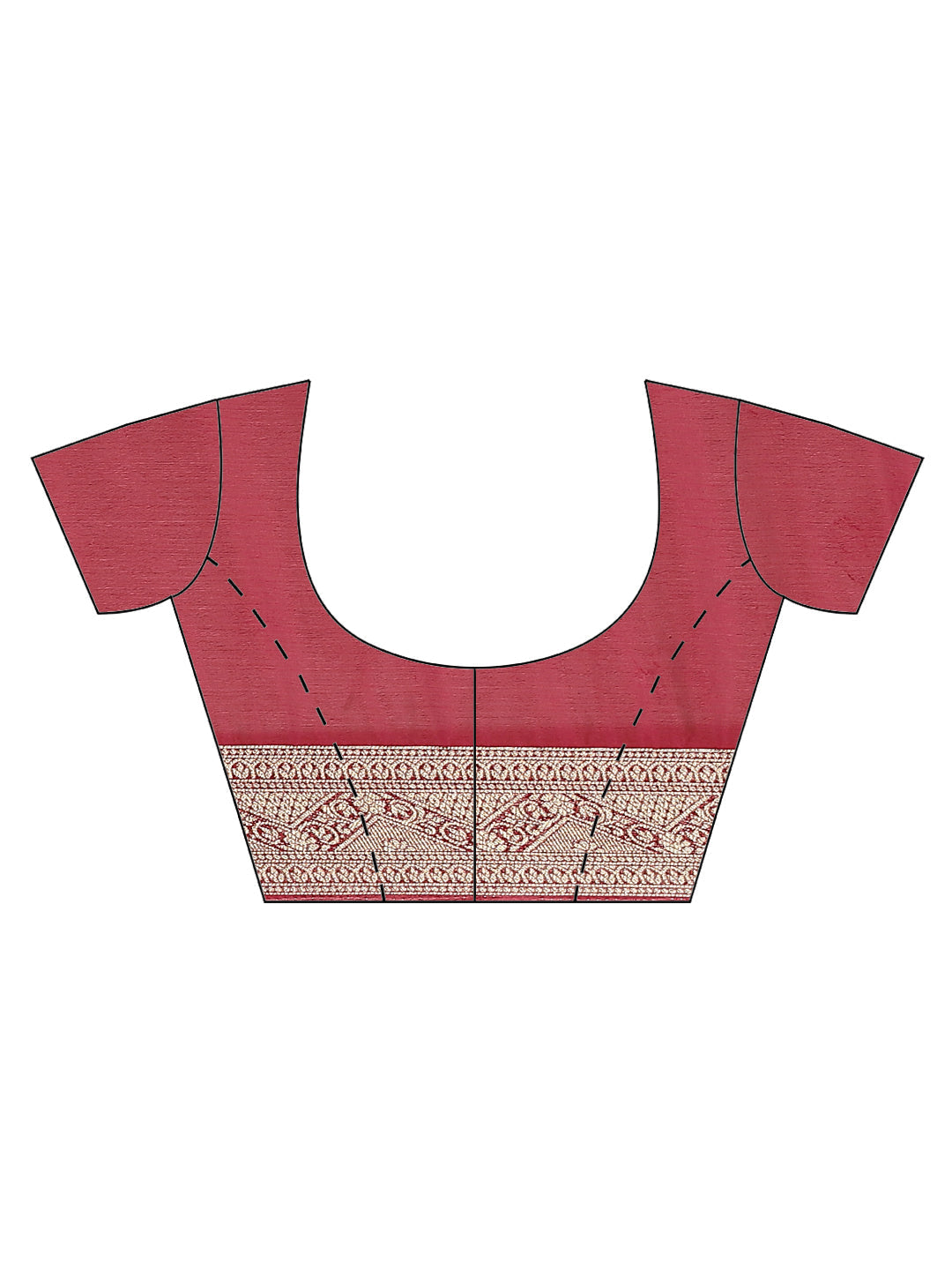 Zari Booti Crepe Plain Saree