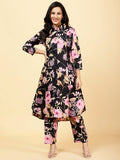 Floral Printed Cotton Kurta With Pants