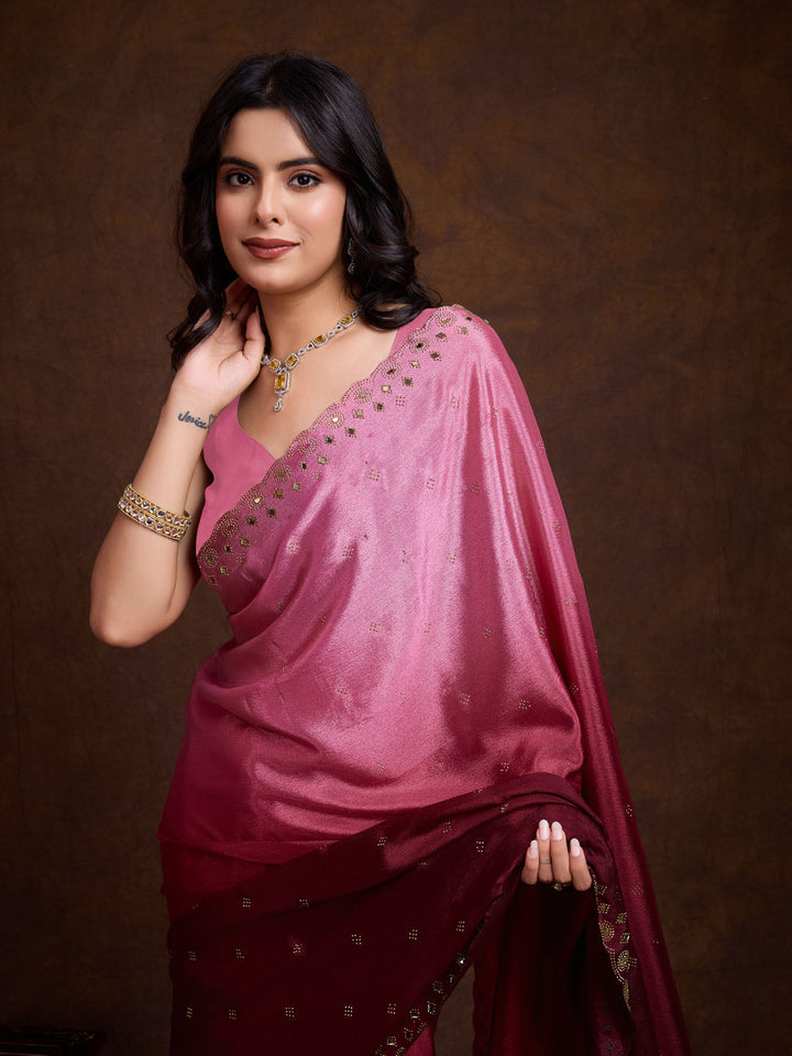 Stone Jaal Georgette Saree