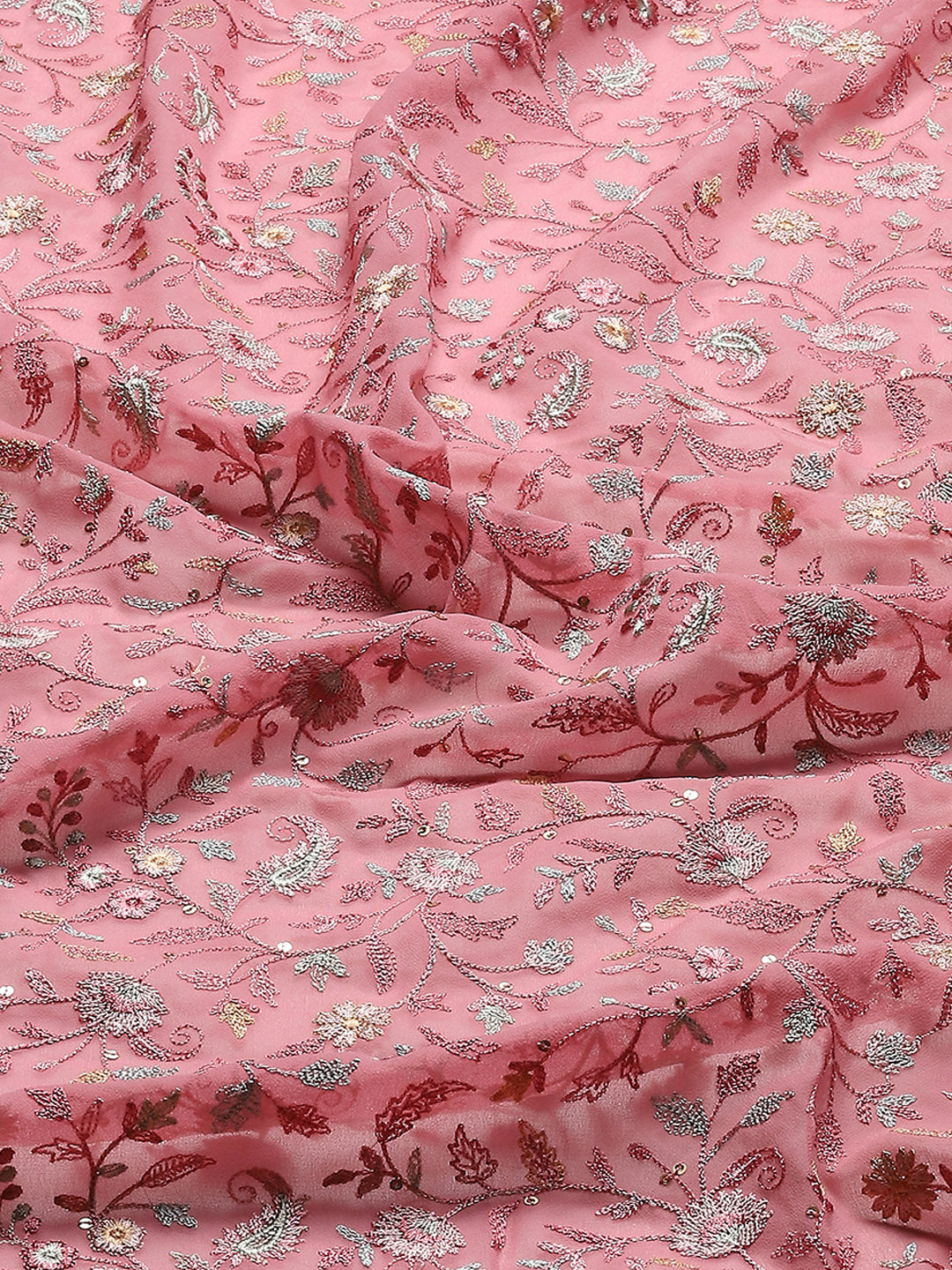 Resham Jaal Embroidery Georgette Saree