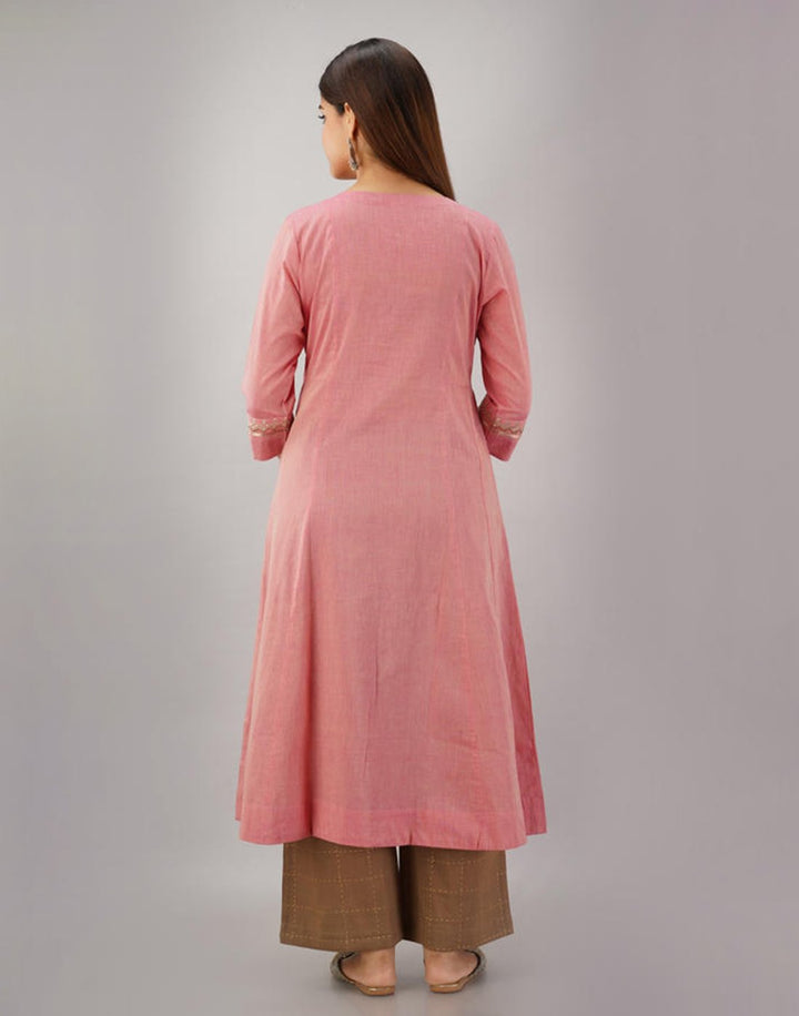 Printed Cotton Anarkali Kurti With Pant
