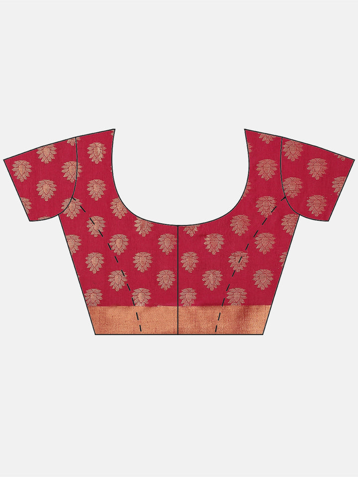 Zari Border Booti Handloom Woven Saree
