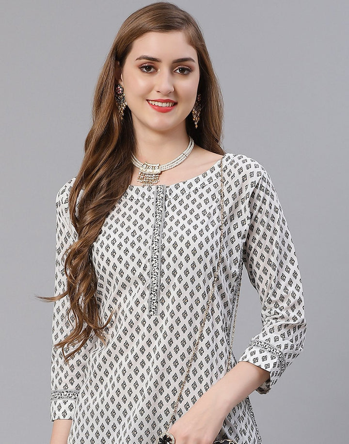 Cotton Printed Kurti With Pant