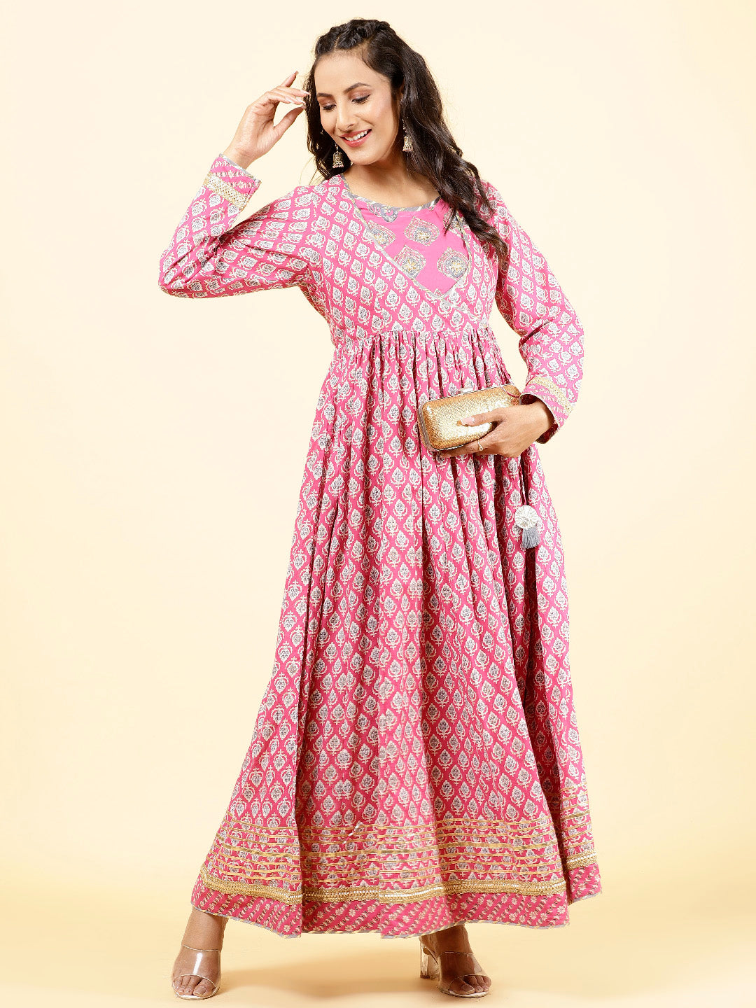 Floral Printed Cotton Kurta
