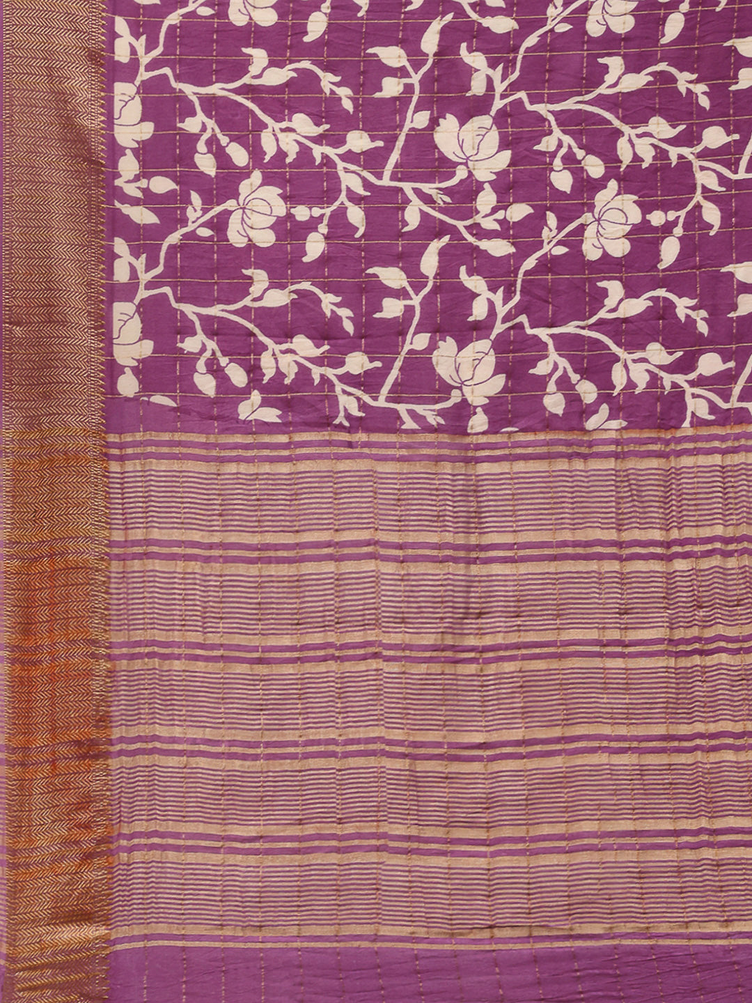 Floral Printed Art Silk Saree