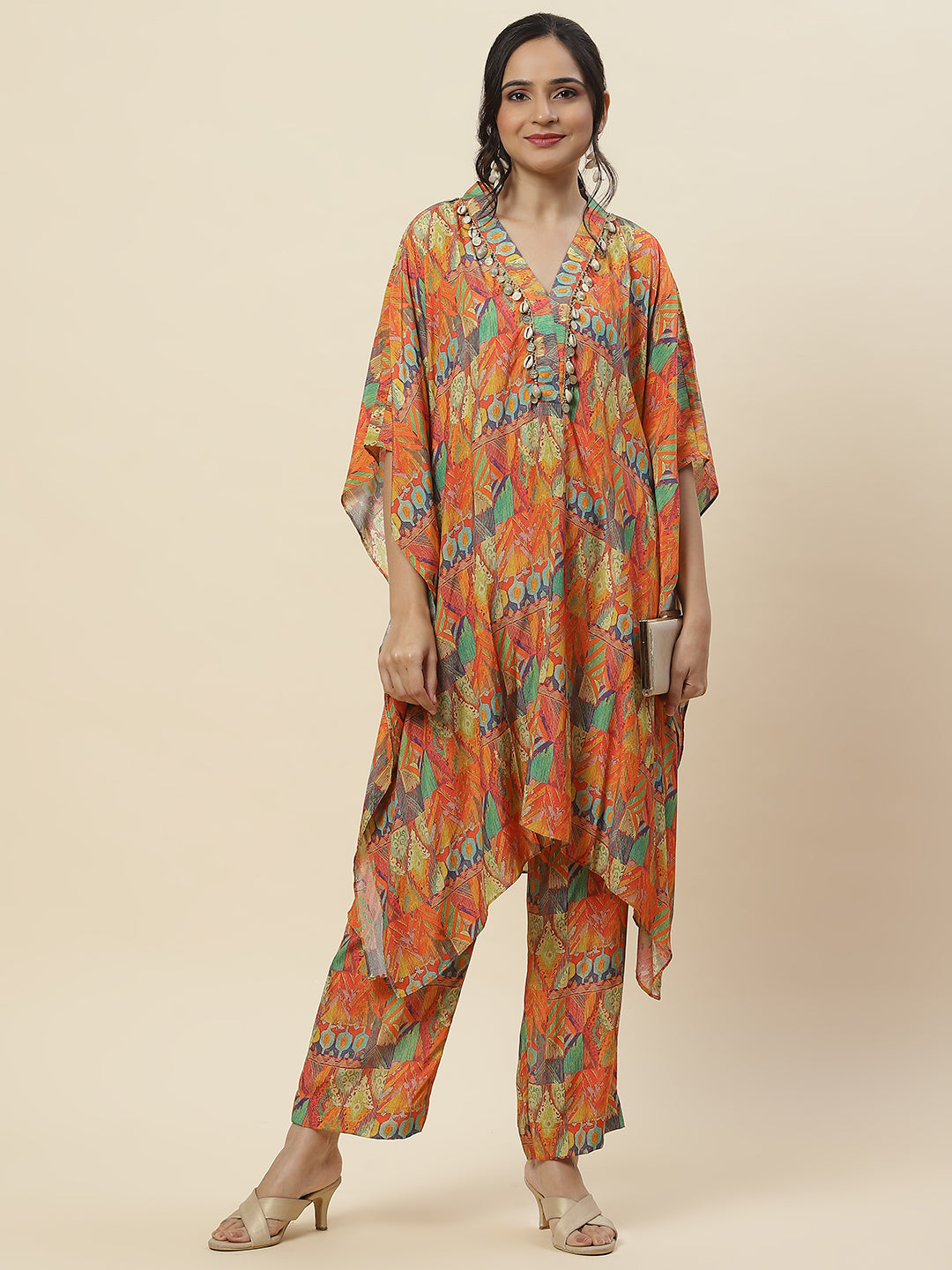 Printed Muslin Kurta With Pants