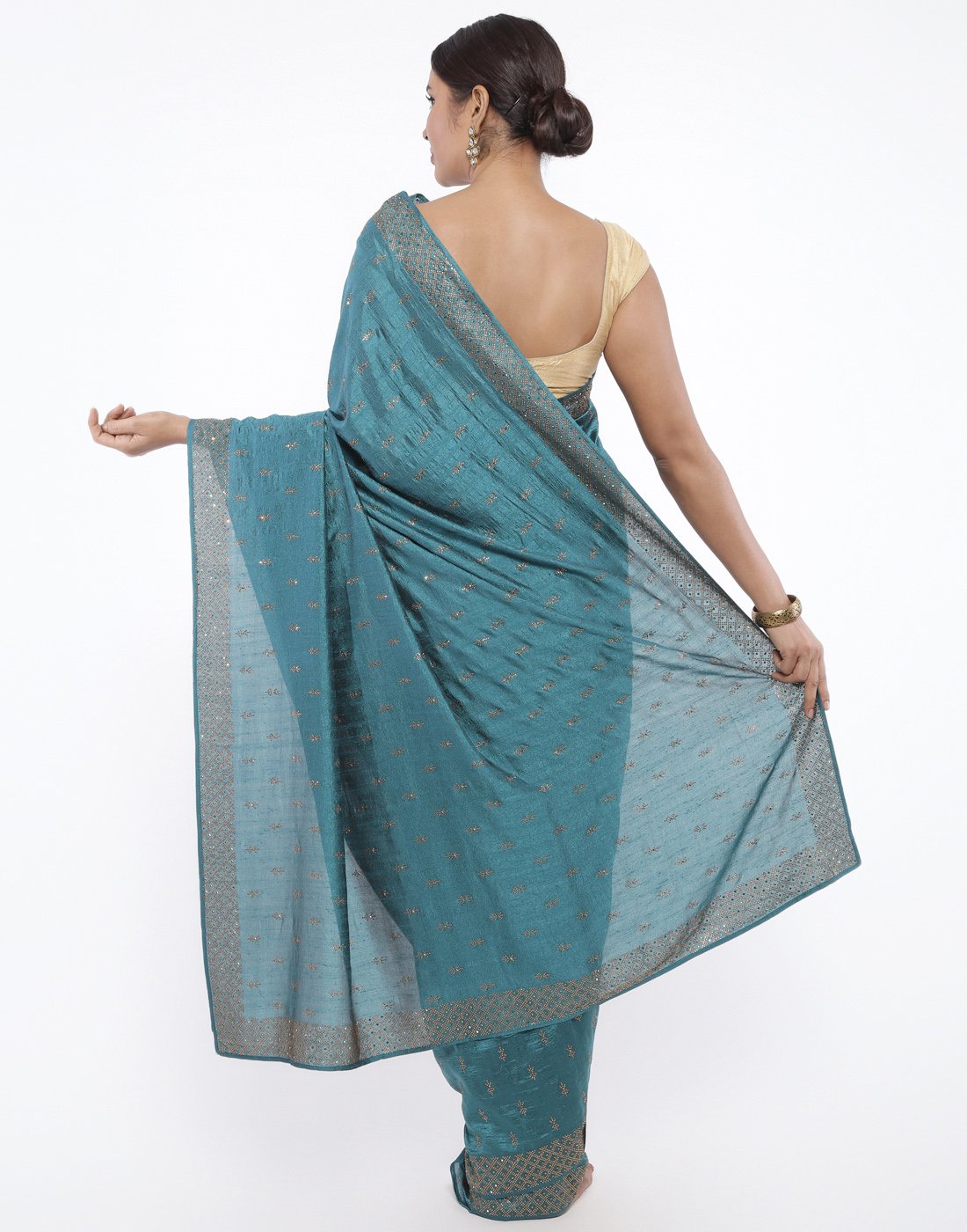 Art Dupion Silk Saree With Embroidery