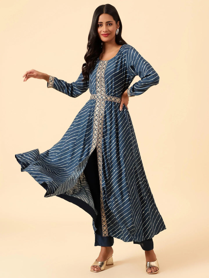 Printed Cotton Kurta With Pants