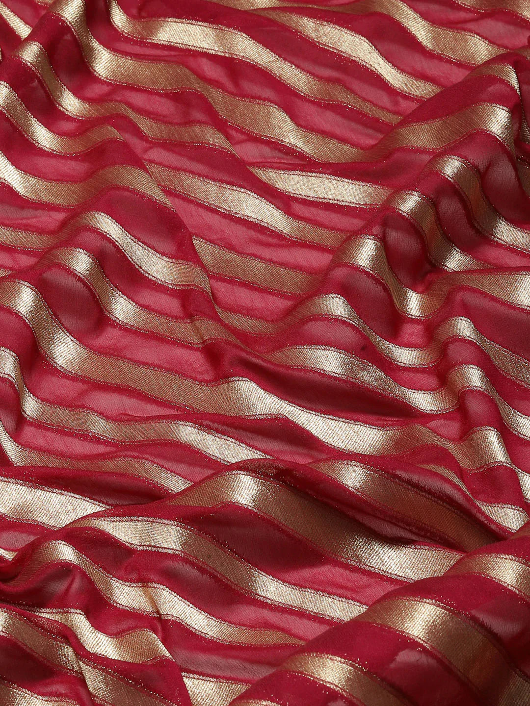 Zari Jaal Georgette Plain Saree