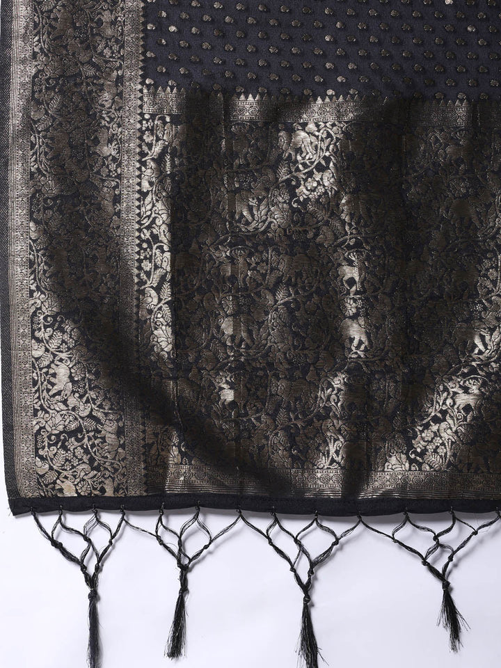 Zaari Jaal Crepe Saree