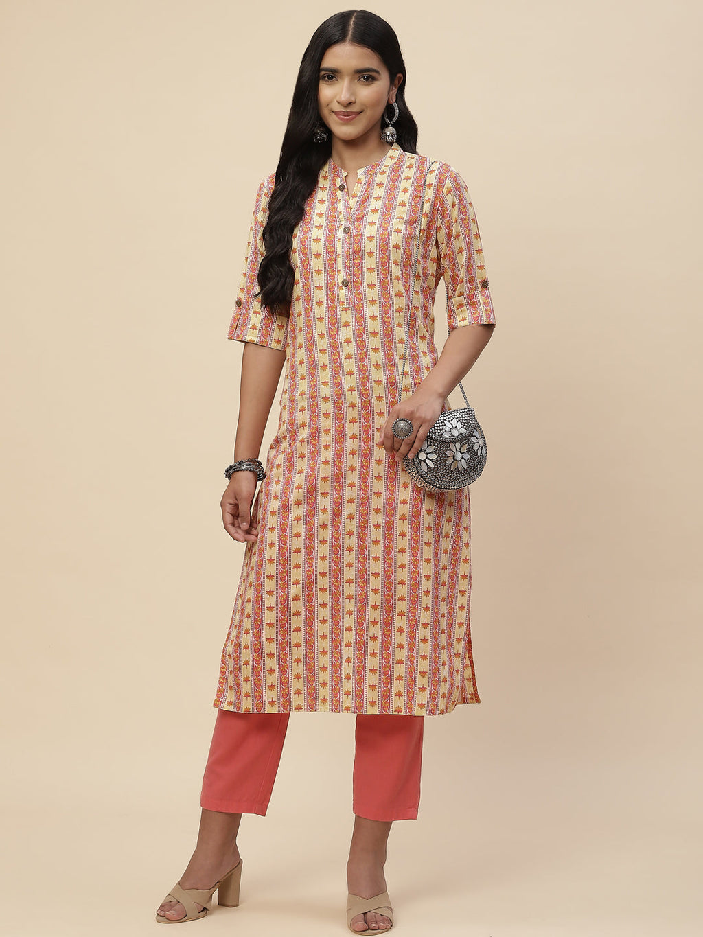 Floral Printed Cotton Kurta