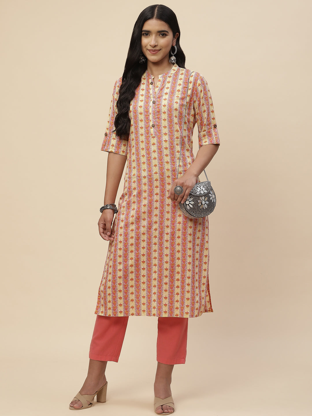 Floral Printed Cotton Kurta
