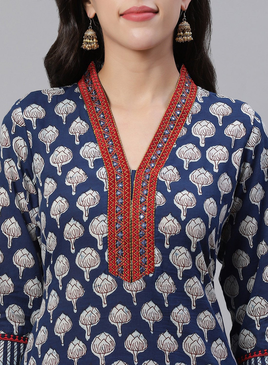 Indigo Printed Cotton Kurti