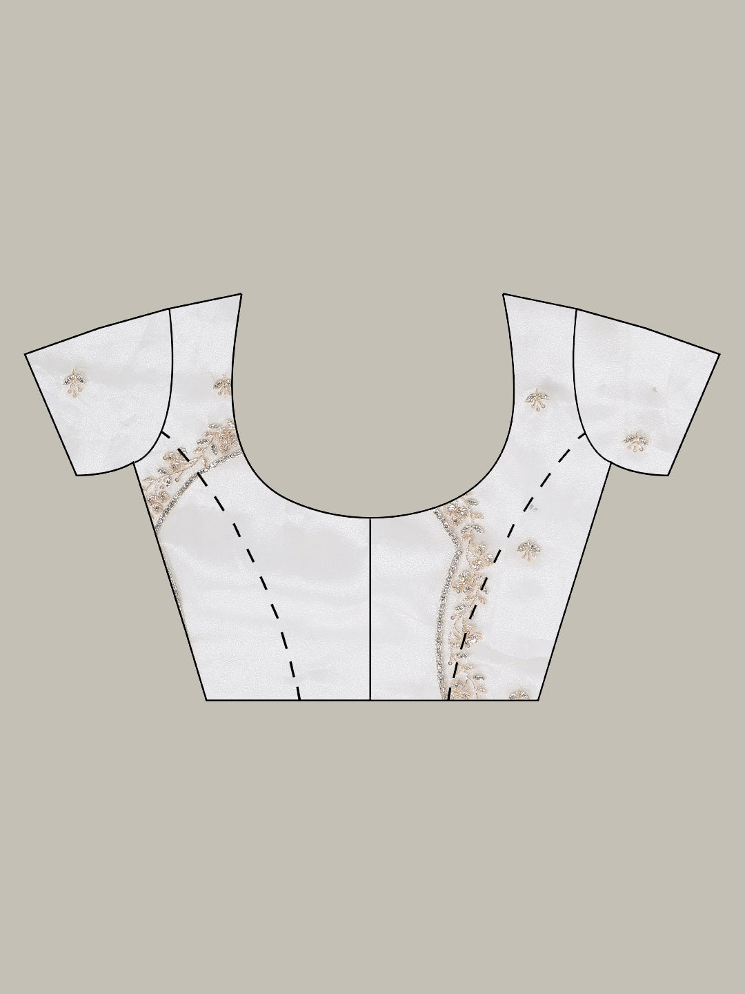 Sequence Embroidery Tissue Saree