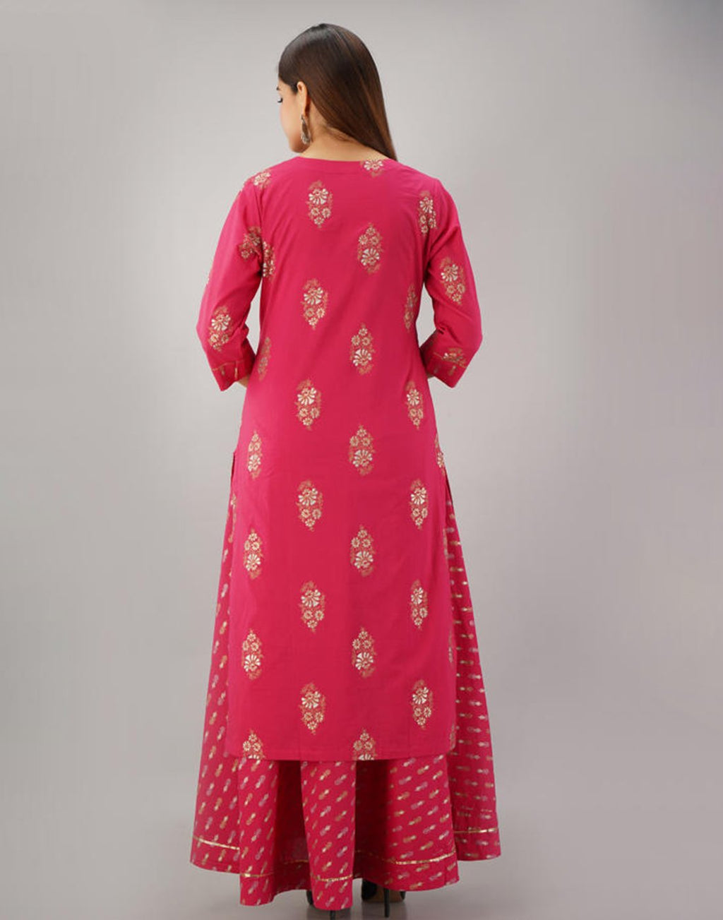 Printed Cotton Kurti With Palazzo