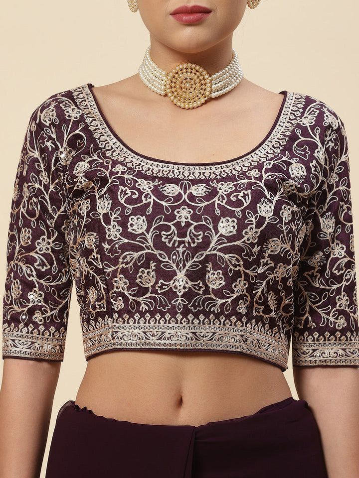 Embroidered Georgette Saree