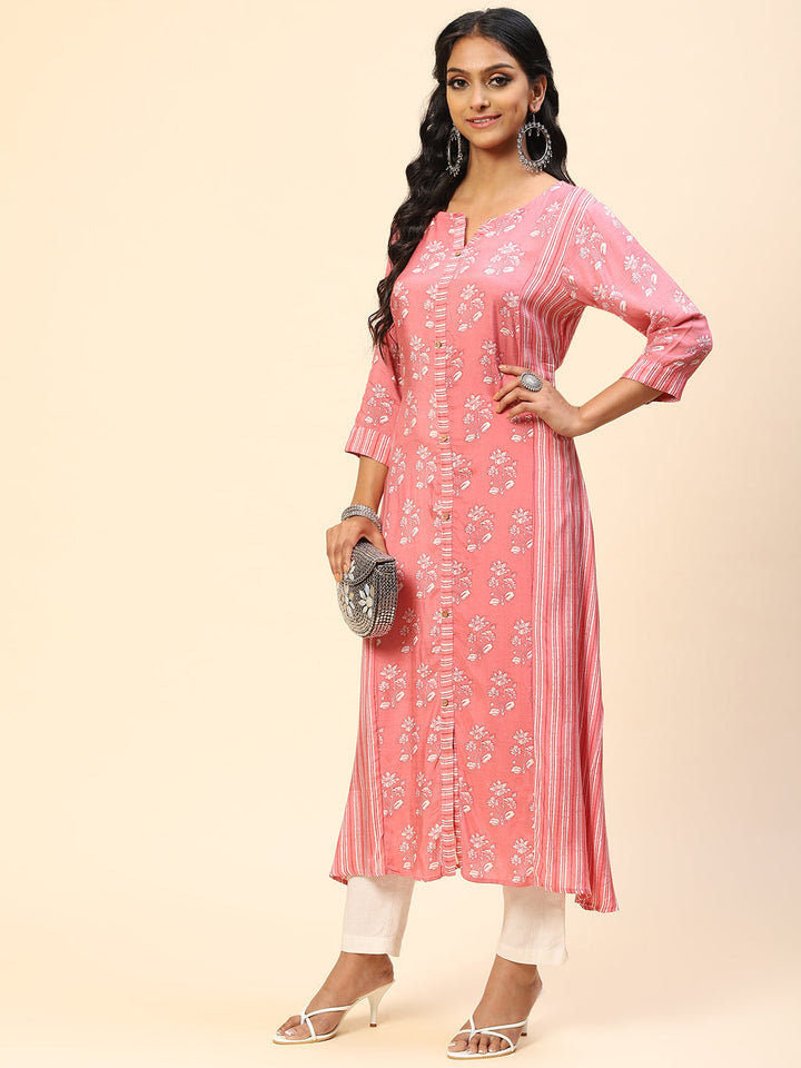 Printed Muslin Straight Kurta