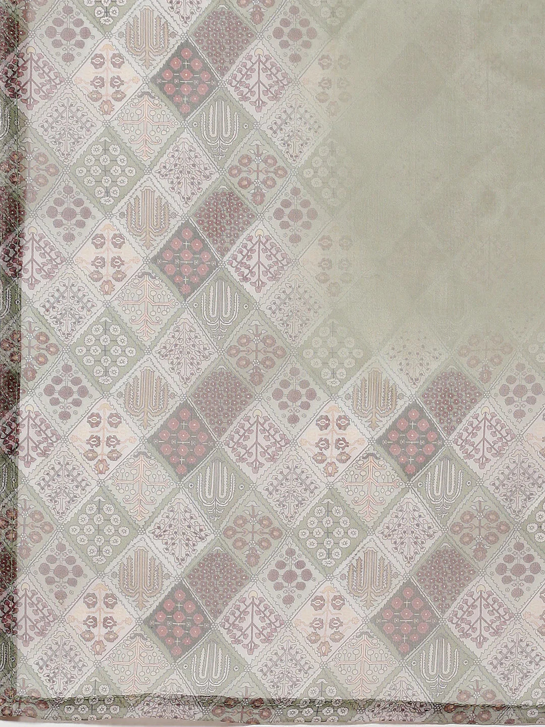 Neck Embroidered Chanderi Unstitched Suit Piece With Dupatta