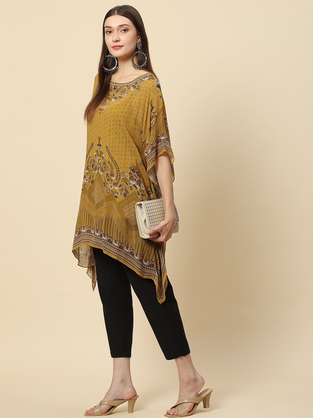 Digital Printed Georgette Kaftan Kurta