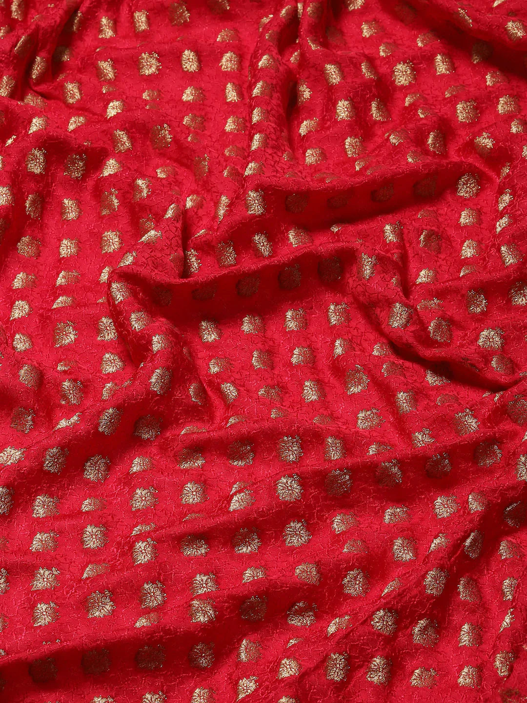 Zari Booti Satin Woven Saree