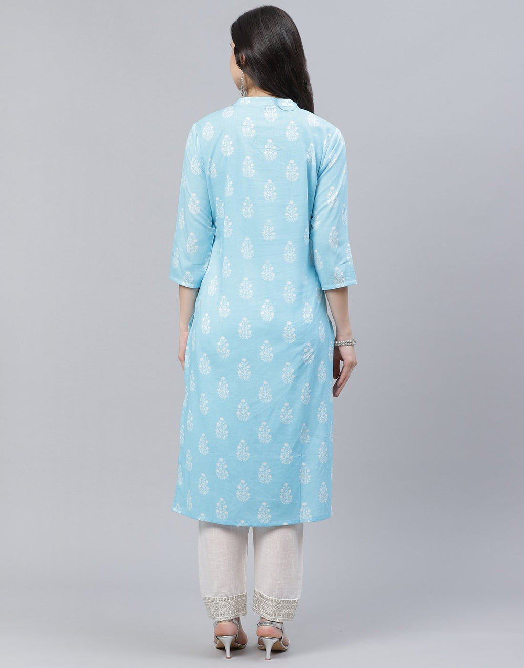 Printed Cotton Kurti Pant Set