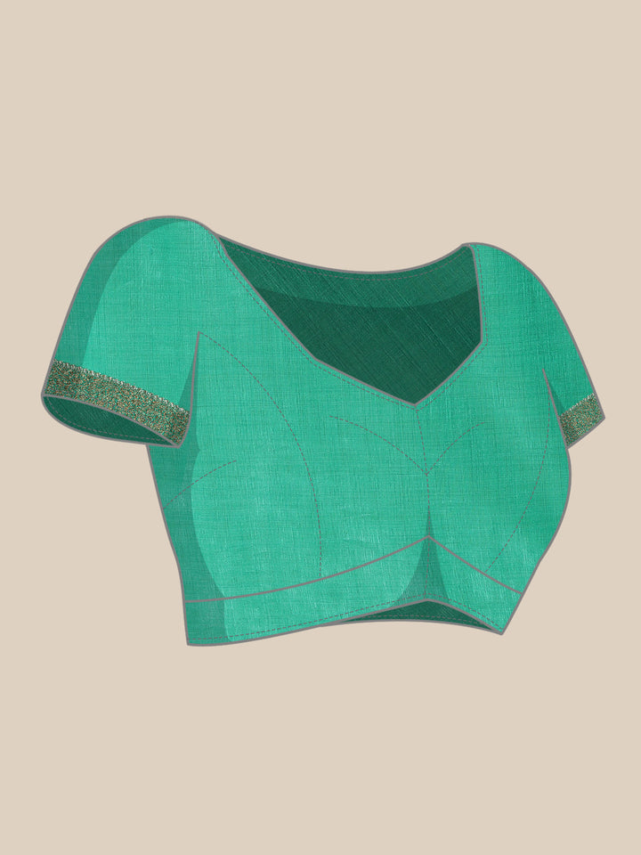 Plain Zari Border Art Handloom Woven Saree