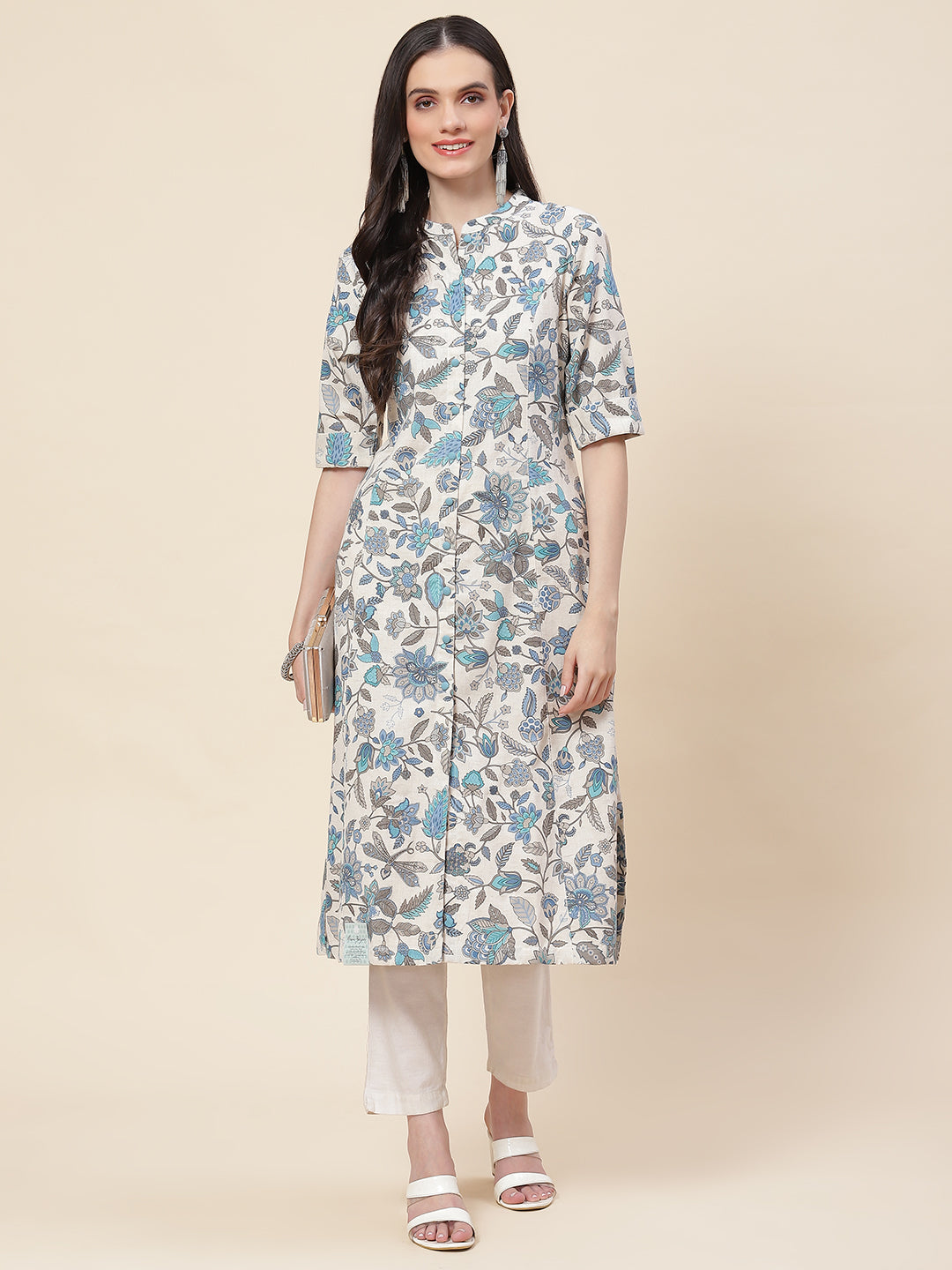 Floral Printed Cotton Kurta