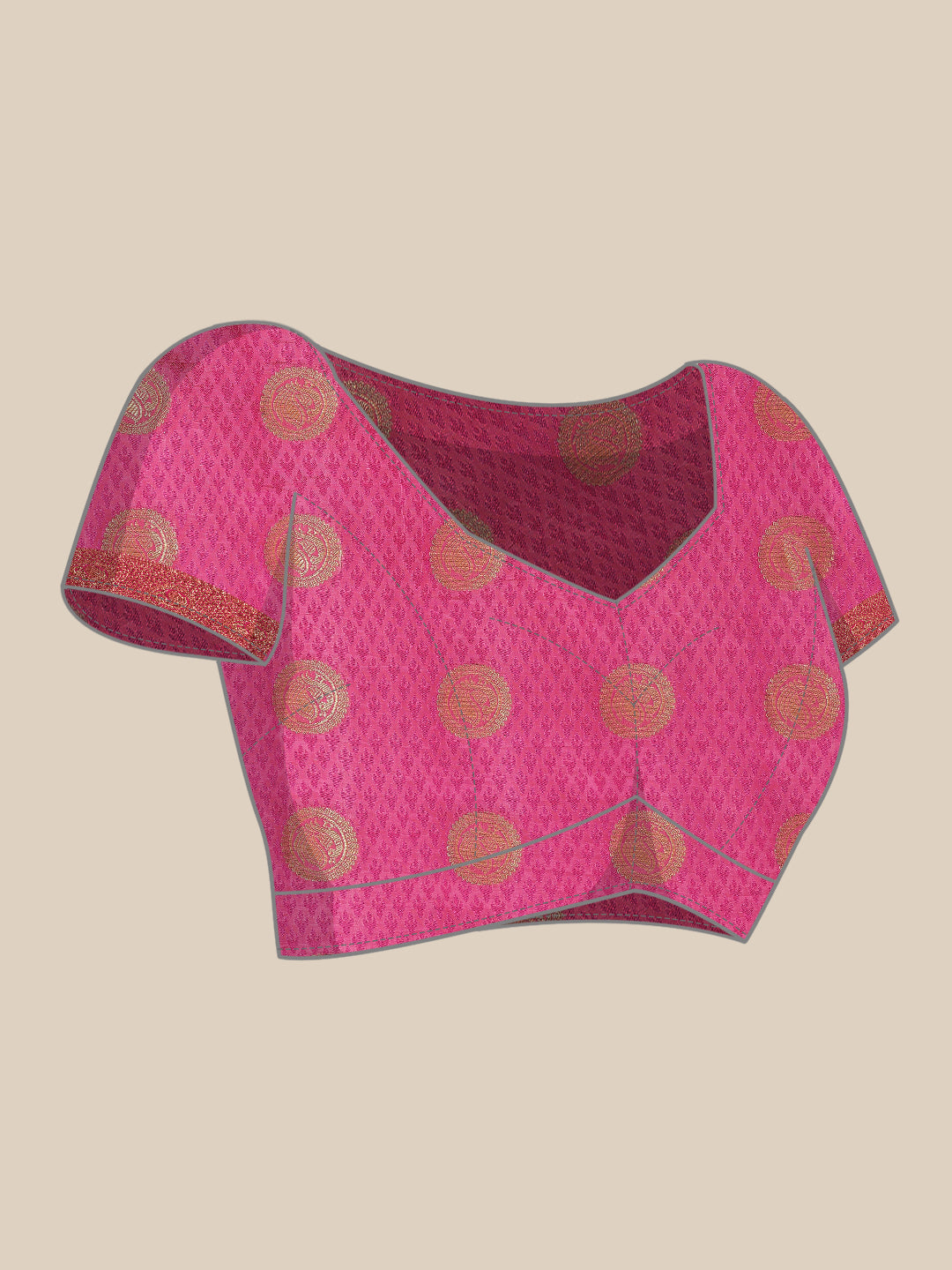 Zari Border Booti Art Handloom Woven Saree