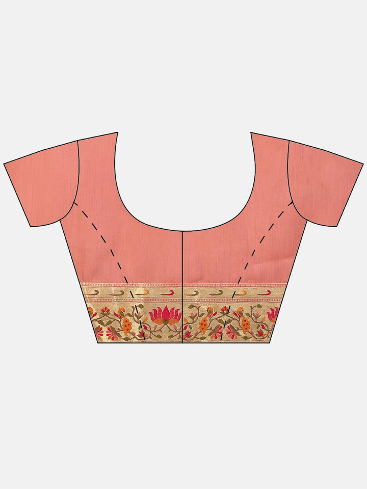 Zari Border Booti Handloom Woven Saree
