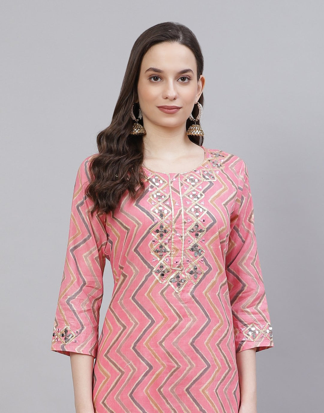 Printed Cotton Kurti With Pant