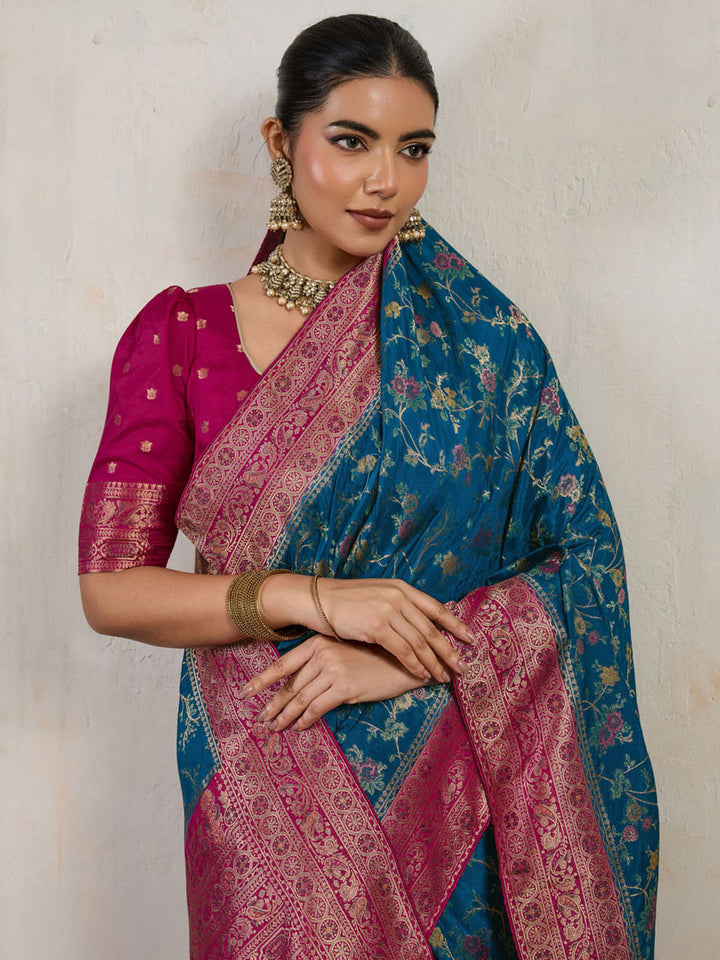 Woven Design Pashmina Silk Saree