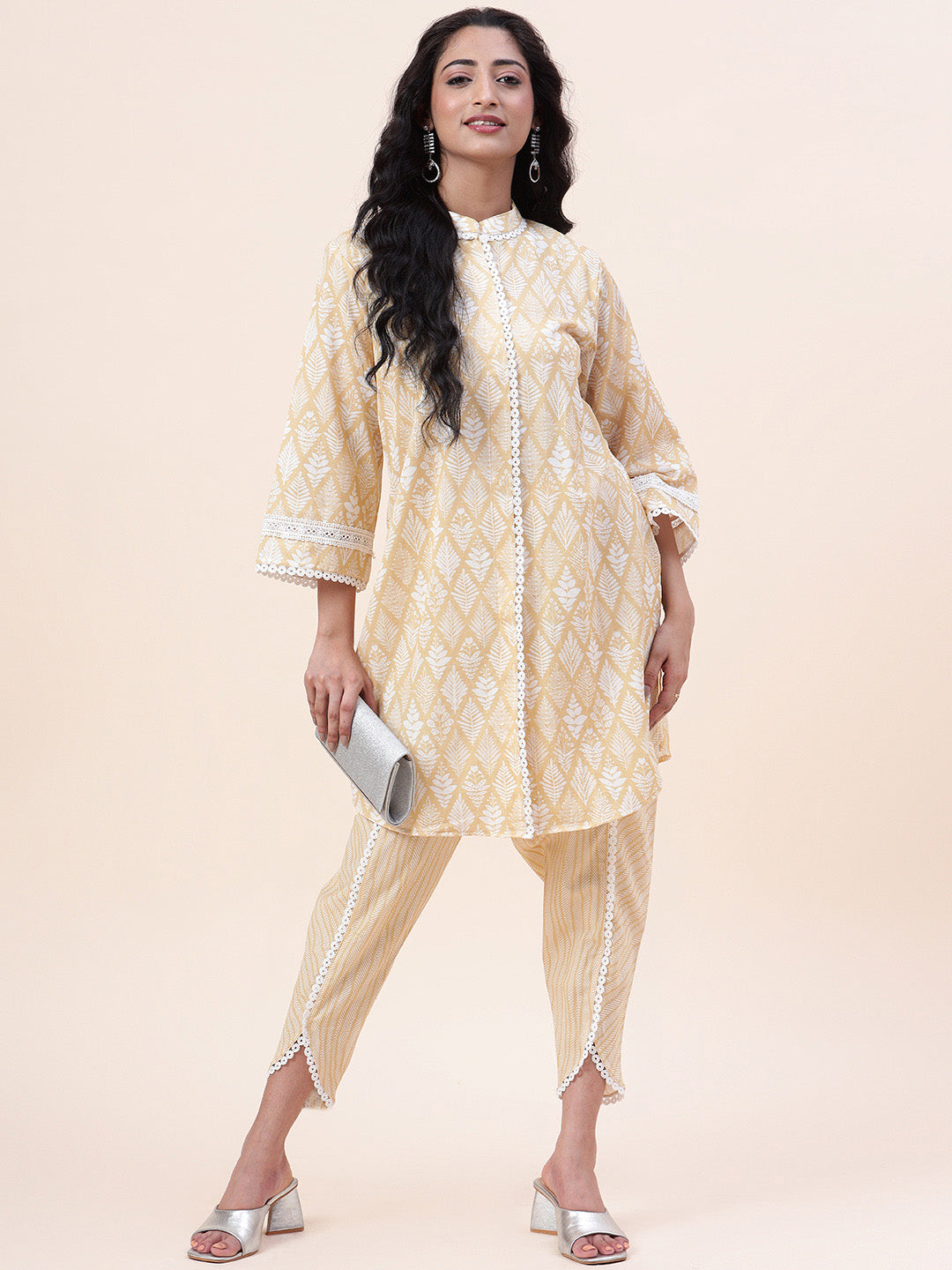Printed Cotton Kurti With Dhoti Pants