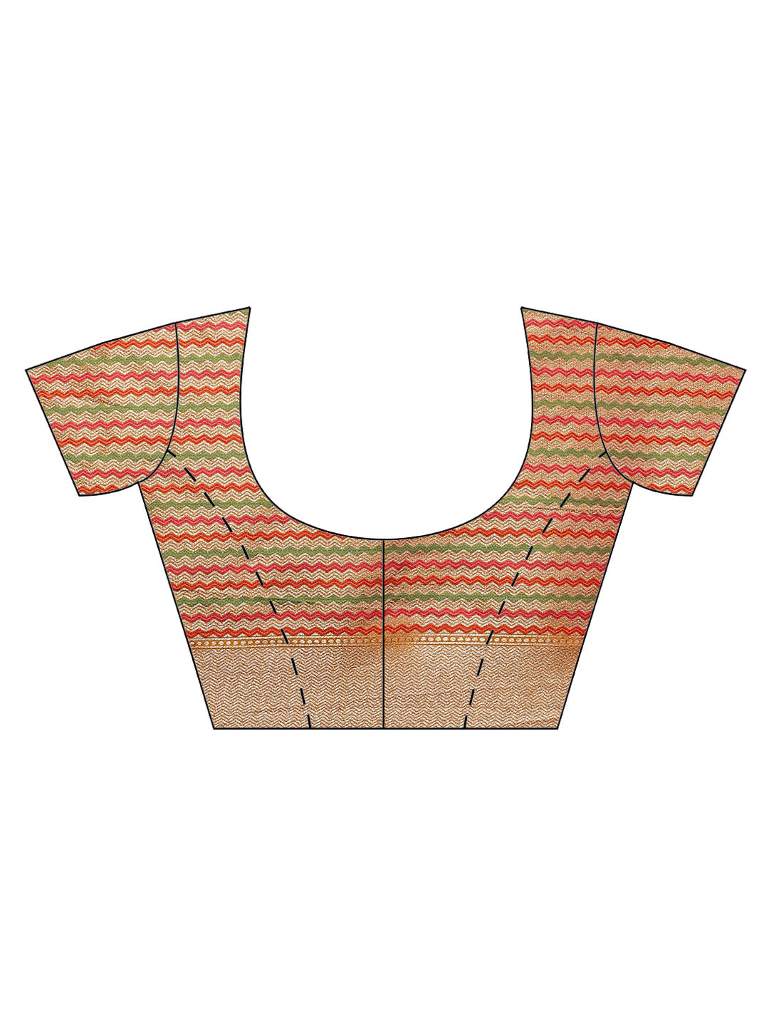 Zig Zag Banarasi Embroidered Saree