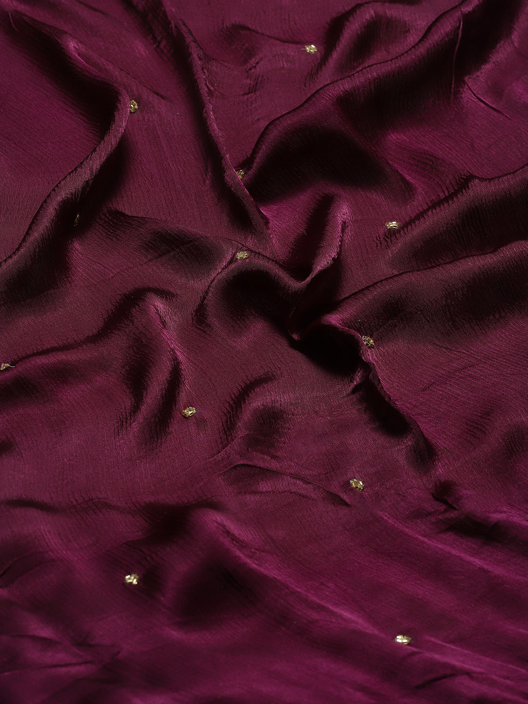 Cutdana Embroidered Chinnon Saree
