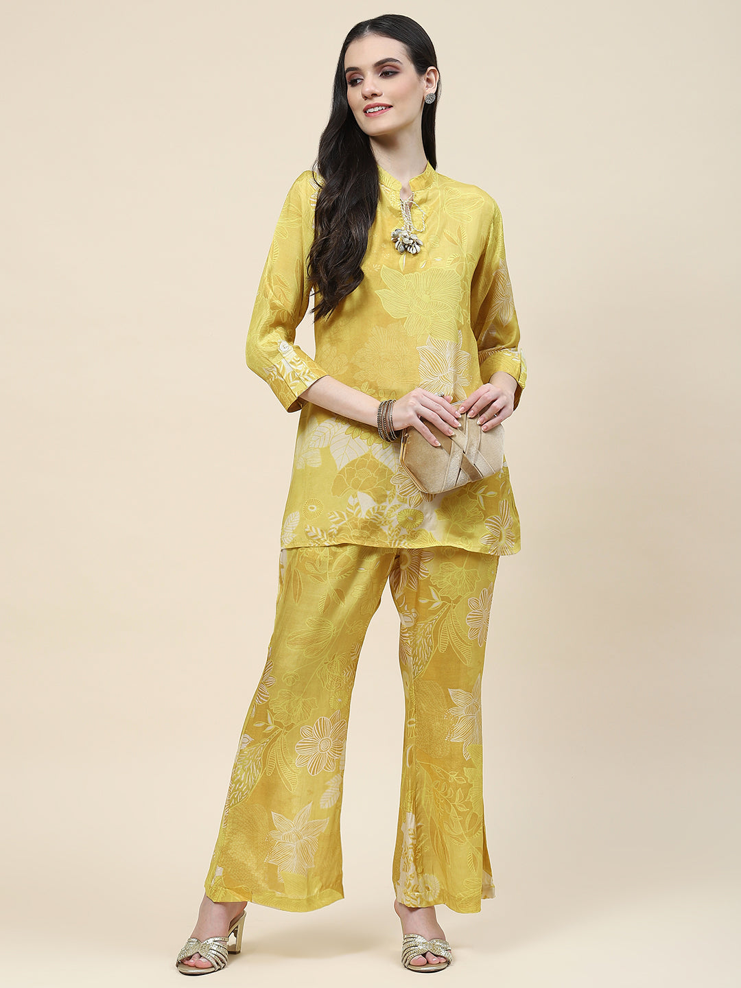 Printed Muslin Kurti With Pants