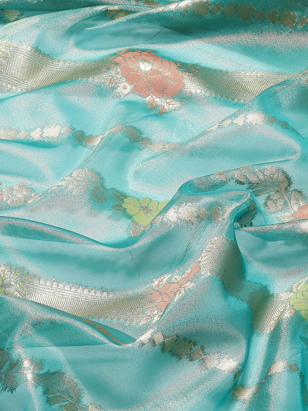 Floral Zari Jaal Handloom Woven Saree
